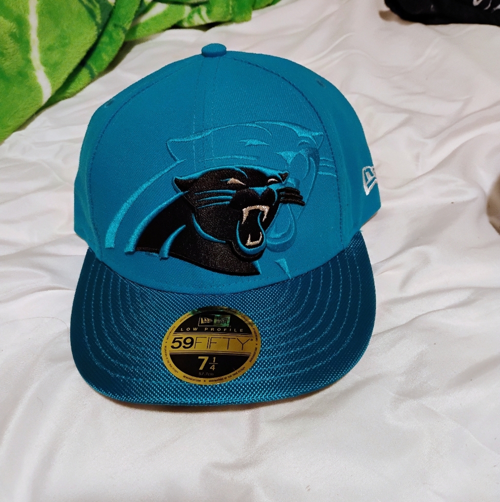 New Era Blue Fitted Cap with Carolina Panther Logo